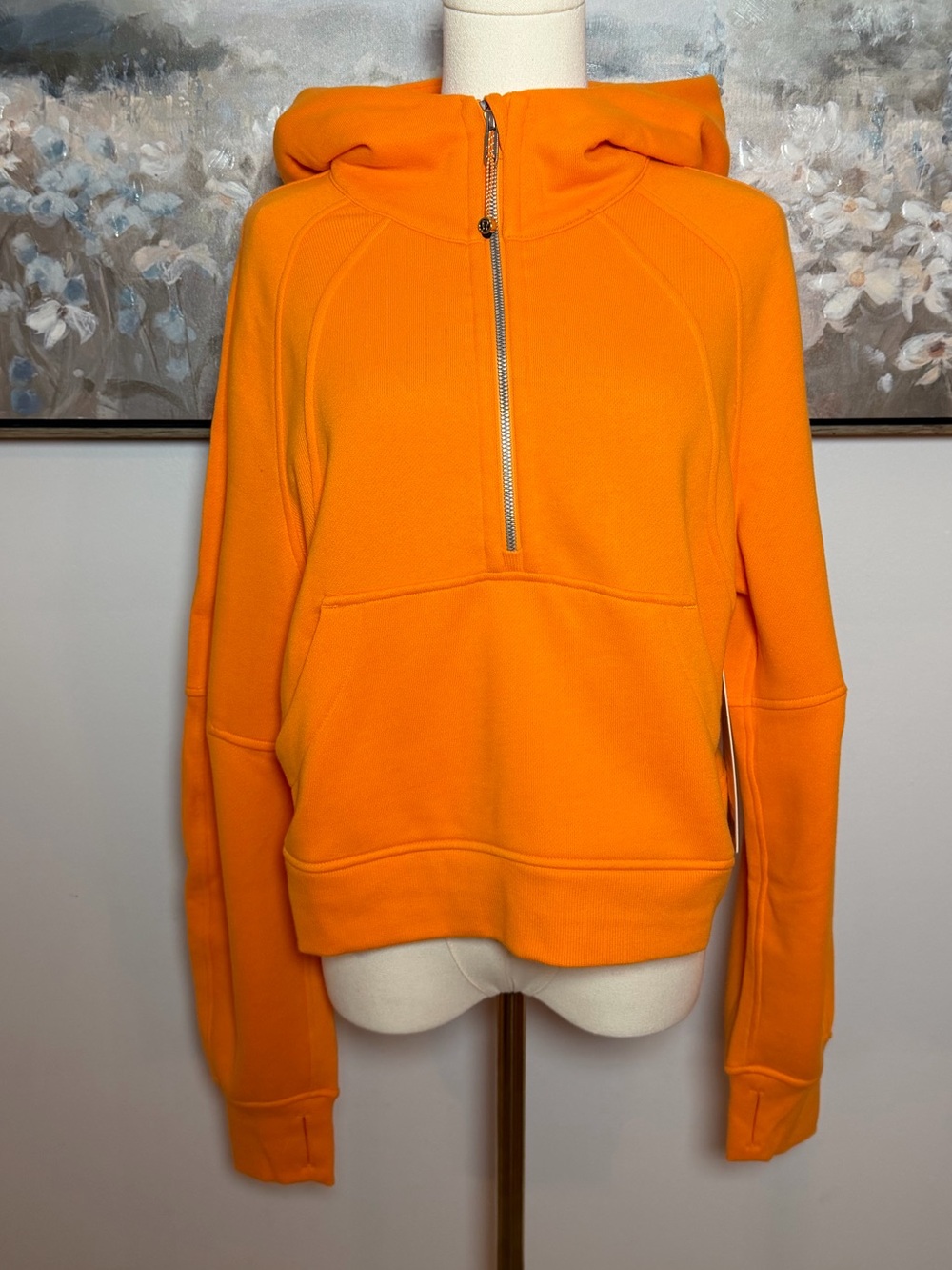 Lululemon Scuba Oversized Half-Zip Hoodie in Tiger Orange Size XS/S NWT